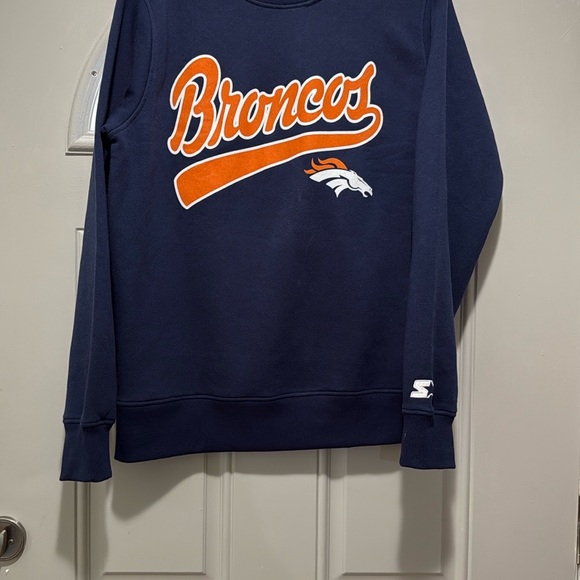 💙🧡 STARTER Broncos Navy and Orange Crewneck Sweater 💙🧡 - Picture 4 of 8